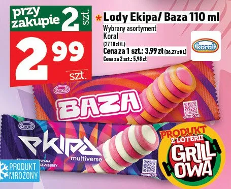 Lody Ekipa Koral promocja w TOPAZ