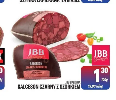 Salceson czarny z ozorkiem JBB Bałdyga promocja w Tomi Markt
