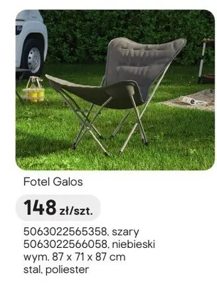 Fotel Galos niebieski promocja w Castorama