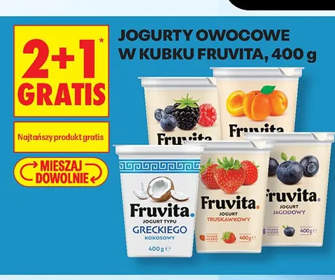 Jogurt owocowy Fruvita truskawkowy promocja w Biedronka