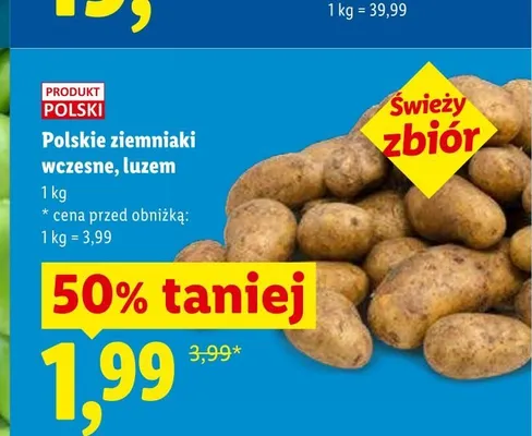 Ziemniaki wczesne polskie luzem promocja w Lidl