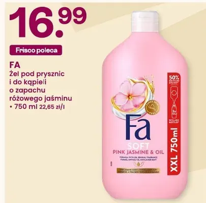 Żel pod prysznic i do kąpieli o zapachu różowego jaśminu Fa Pink Jasmine & Oil promocja w Frisco