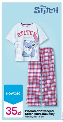 Piżama dziewczęca Disney Stitch promocja w Pepco