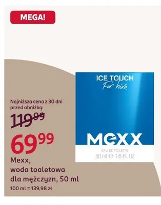 Woda toaletowa Mexx dla mężczyzn, 50 ml promocja w Rossmann