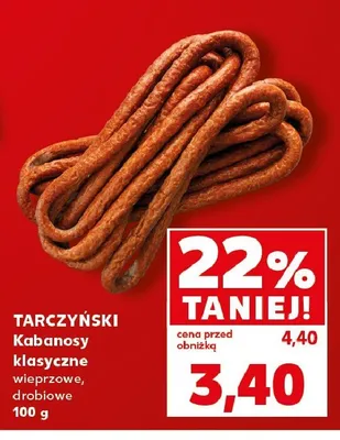 Kabanosy klasyczne drobiowe TARCZYŃSKI promocja w Kaufland