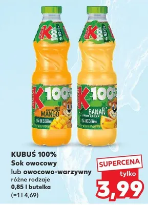 Sok owocowo-warzywny różne rodzaje promocja w Kaufland