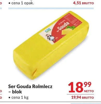Ser Gouda Rolmlecz blok promocja w Makro