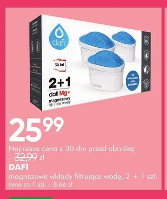 Magnezowe wkłady filtrujące wodę Dafi Mg+ 3-pak promocja w Super-Pharm