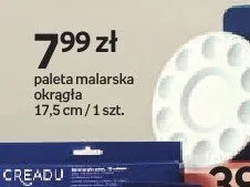 Paleta malarska okrągła 17,5cm CREADU promocja w Dzień Dziecka