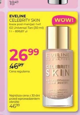 Baza pod makijaż 4w1 Eveline Celebrity Skin 02 Universal Tan promocja w Drogerie Jawa