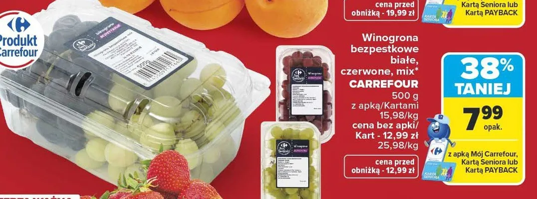 Winogrona bezpestkowe mix Carrefour promocja w Carrefour Market