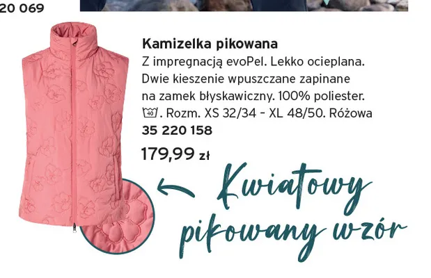 Kamizelka pikowana promocja w Tchibo