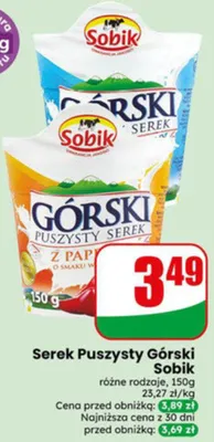 Serek Puszysty Górski Sobik promocja w Dino