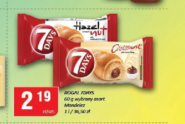 Rogal z nadzieniem kakaowym 7 Days promocja w Chorten