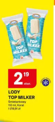 Lody Top Milker Śmietankowy promocja w Chorten