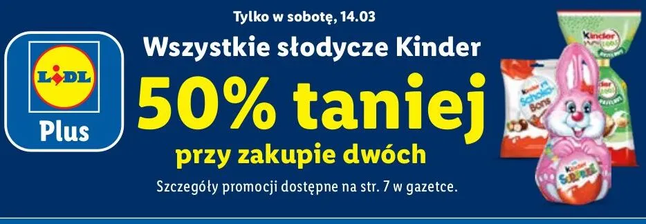 Wszystkie słodycze Kinder promocja w Lidl