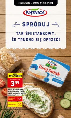 Serek kanapkowy śmietankowy Twój Smak naturalny promocja w Biedronka