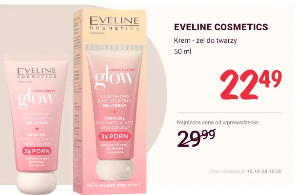 Krem - żel do twarzy Eveline Cosmetics promocja w Rossmann