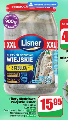 Filety śledziowe Wiejskie Lisner promocja w Dino