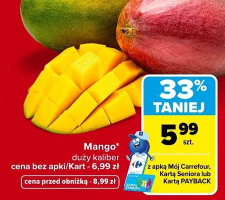 Mango duży kaliber Carrefour Market promocja w Carrefour Market