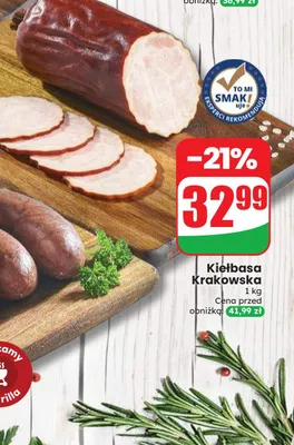 Kiełbasa Krakowska Agro Rydzyna promocja w Dino