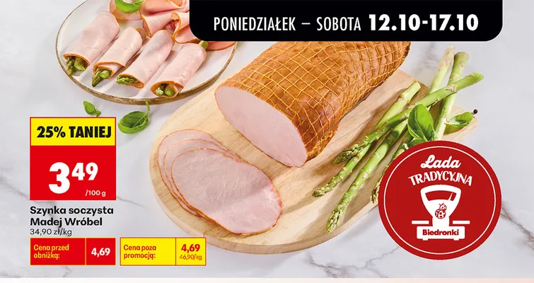 Szynka soczysta Madej Wróbel promocja w Biedronka