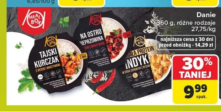 Danie Tajski kurczak z ryżem i warzywami Meal Box promocja w Carrefour Market