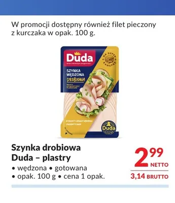 Szynka drobiowa gotowana Duda promocja w Makro