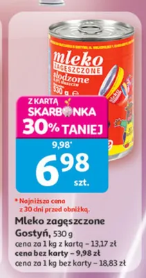 Mleko zagęszczone słodzone Gostyń promocja w Auchan