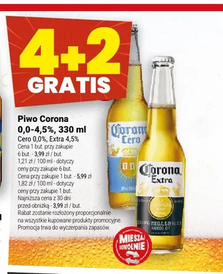 Piwo bezalkoholowe Corona Cero promocja w Twój Market