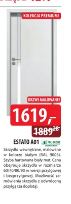 Skrzydło wewnętrzne Estato A01 Pol-Skone promocja w Dobre Dla Domu