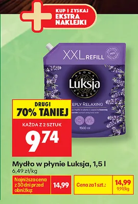 Mydło w płynie Luksja promocja w Biedronka