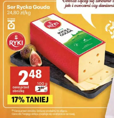 Ser Rycka Gouda promocja w Delikatesy Centrum