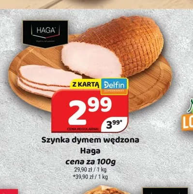 Szynka dymem wędzona Haga promocja w Delfin
