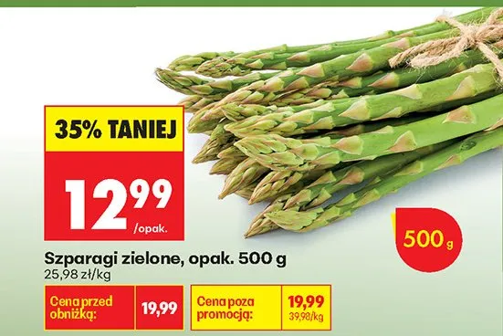 Szparagi zielone promocja w Biedronka