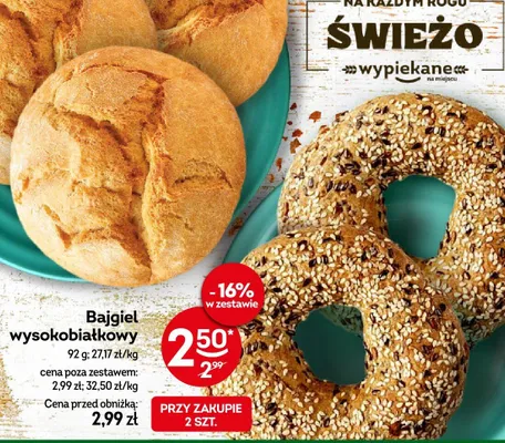 Bajgiel wysokobiałkowy promocja w Żabka