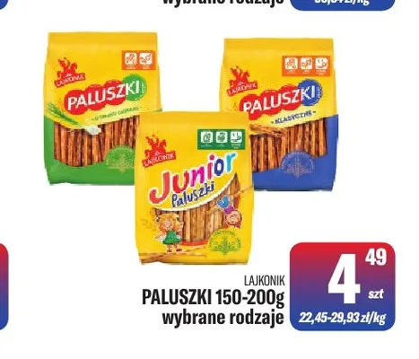 Paluszki Lajkonik promocja w Tomi Markt