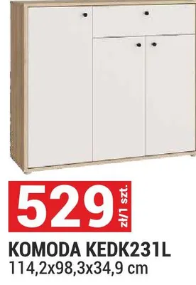 Komoda KEDK231l System Kendray kolor piaskowy/dąb Mauvella 114,2x98,3x34,9cm promocja w Merkury Market