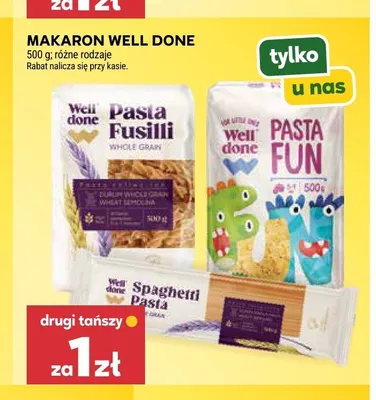 Makaron Well Done Spaghetti promocja w Stokrotka
