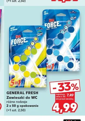 Zawieszki do WC General Fresh Hyg Force 2-pak promocja w Kaufland