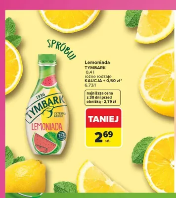 Lemoniada cytryna arbuz Tymbark promocja w Carrefour