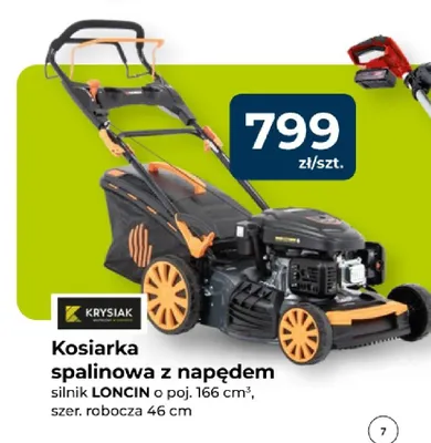 Kosiarka spalinowa z napędem Krysiak silnik LONCIN o poj. 166 cm³ szer. robocza 46cm promocja w PSB Mrówka