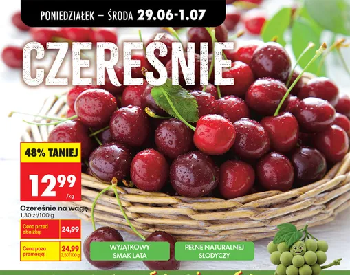 Czereśnie na wagę promocja w Biedronka
