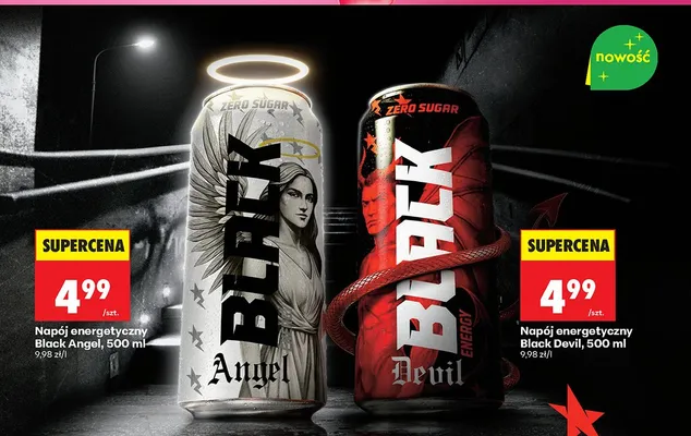 Napój energetyczny Black Angel promocja w Biedronka