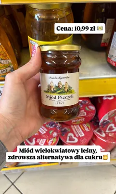 Miód pszczeli leśny Pasieka Kujawska promocja w Dino