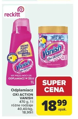 Odplamiacz Oxi Action Vanish promocja w Carrefour Market
