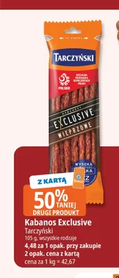 Kabanosy Exclusive Tarczyński promocja w Leclerc