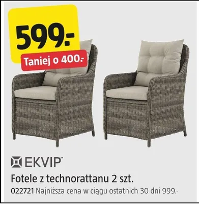 Fotele ogrodowe z technorattanu Ekvip 2szt. promocja w Jula