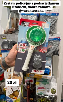 Zabawkowy zestaw policyjny z podświetlanym lizakiem promocja w Pepco