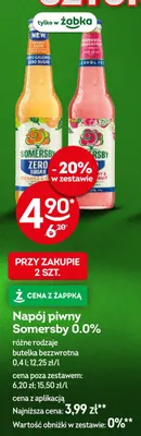 Piwo bezalkoholowe Napój piwny Somersby Raspberry & Dragon Fruit promocja w Żabka